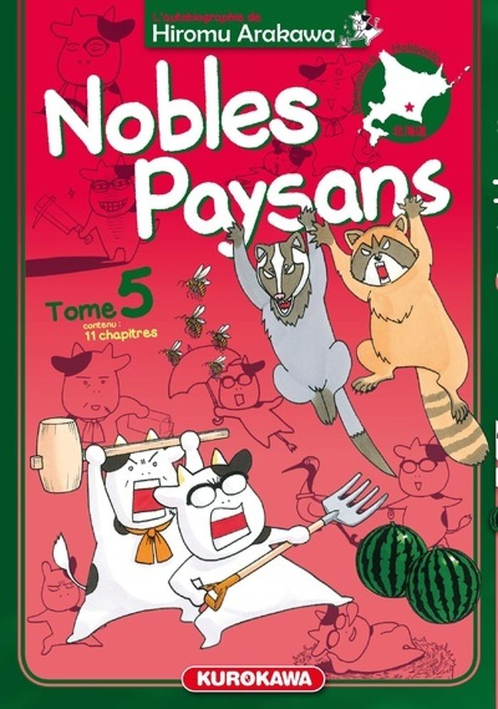 Couverture du livre « Nobles paysans : l'autobiographie de Hiromu Arakawa » de Hiromu Arakawa, librairie Les Contes Infusés à Corte