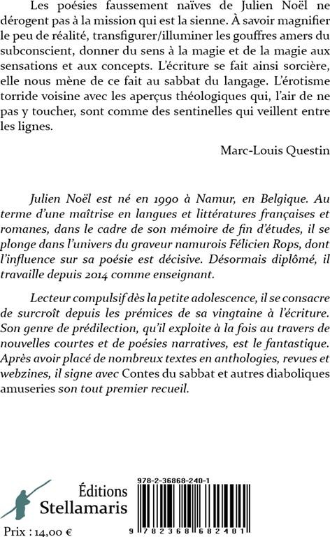Quatrième de couverture de « CONTES DU SABBAT ET AUTRES DIABOLIQUES AMUSERIES »