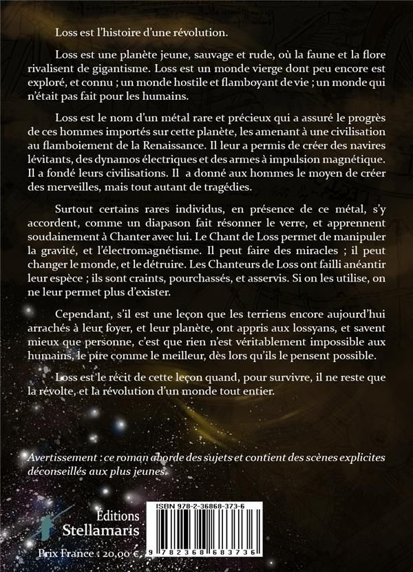 Quatrième de couverture de « LES CHANTS DE LOSS, TOME 1 : ARMANTH »