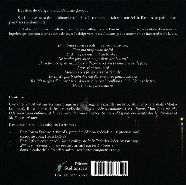 Quatrième de couverture de « OMBRES D'UNE VIE DE SILENCE »
