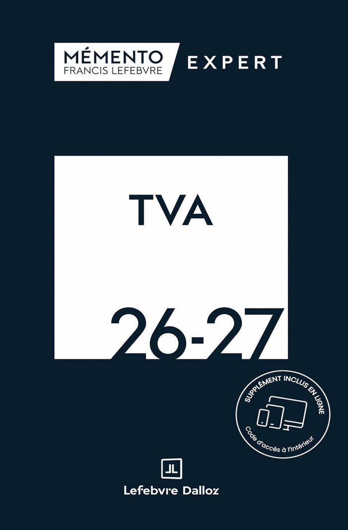 Couverture du livre « TVA, 26-27 » de Éditions Francis Lefebvre, librairie Les Contes Infusés à Corte