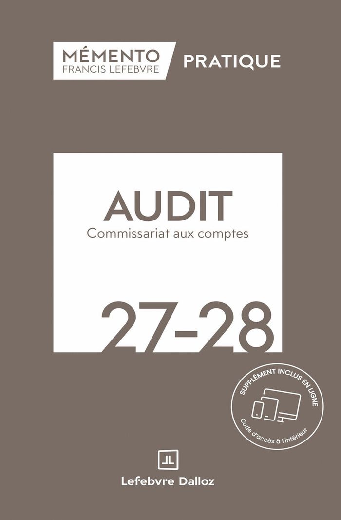 Couverture du livre « MEMENTO AUDIT ET COMMISSARIAT AUX COMPTES 2027-2028 » de Redaction Francis Le, librairie Les Contes Infusés à Corte