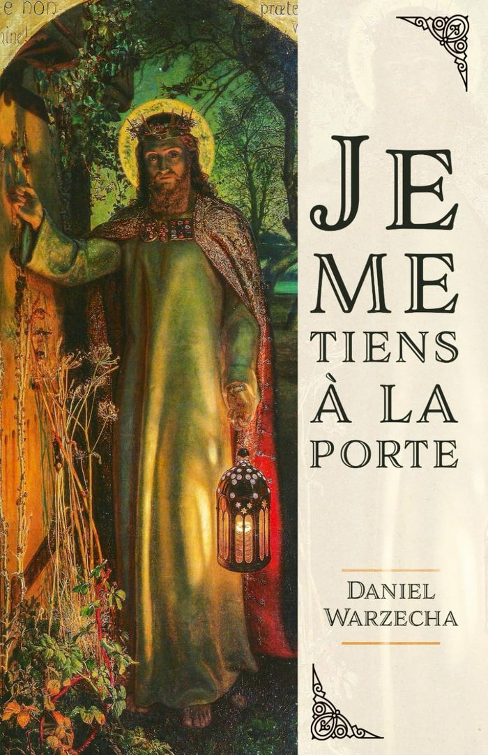 Couverture du livre « Je me tiens à la porte : étude et réflexions » de Daniel Warzecha, librairie Les Contes Infusés à Corte