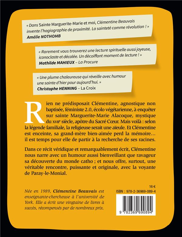 Quatrième de couverture de « Sainte Marguerite-Marie et moi »