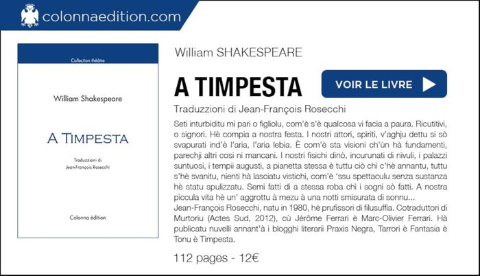 Couverture : A TIMPESTA DE WILLIAM SHAKESPEARE