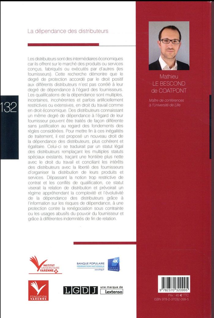 Quatrième de couverture de « LA DEPENDANCE DES DISTRIBUTEURS »
