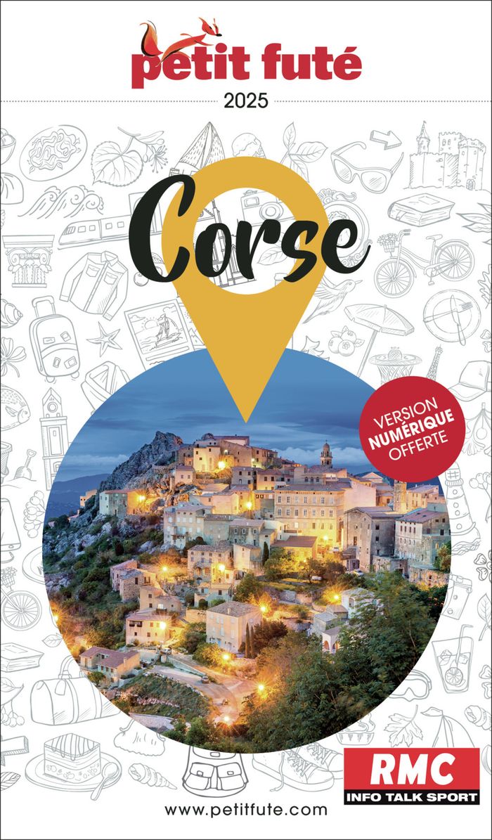 Couverture du livre « GUIDE CORSE 2025 PETIT FUTE » de Auzias/labourdette, librairie Les Contes Infusés à Corte