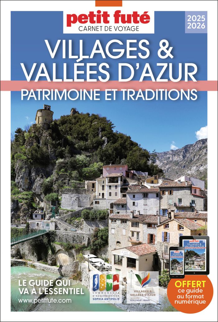 Couverture du livre « Villages et vallées d'Azur : Patrimoine et traditiond », librairie Les Contes Infusés à Corte