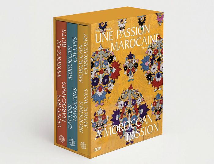 Couverture du livre « UNE PASSION MAROCAINE. BRODERIES, CAFTANS, CEINTURES - MERVEILLES DE LA COLLECTION SEFRIOUI - ILLUST » de Rachida Alaoui, librairie Les Contes Infusés à Corte