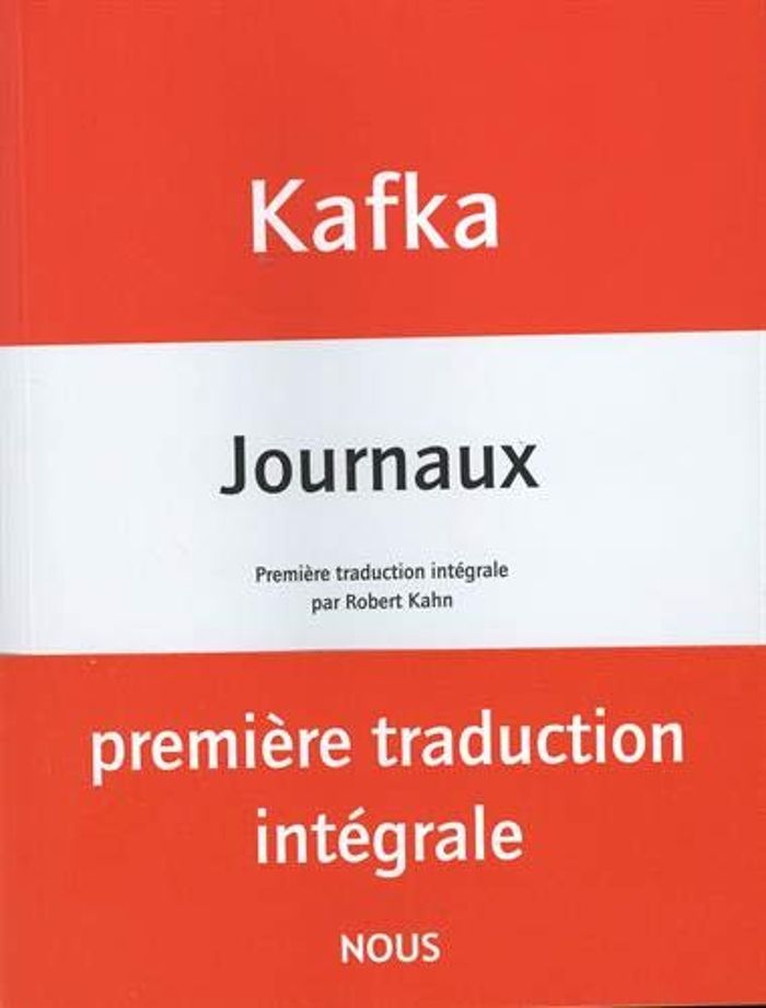 Couverture du livre « Journaux » de Franz Kafka, librairie Les Contes Infusés à Corte