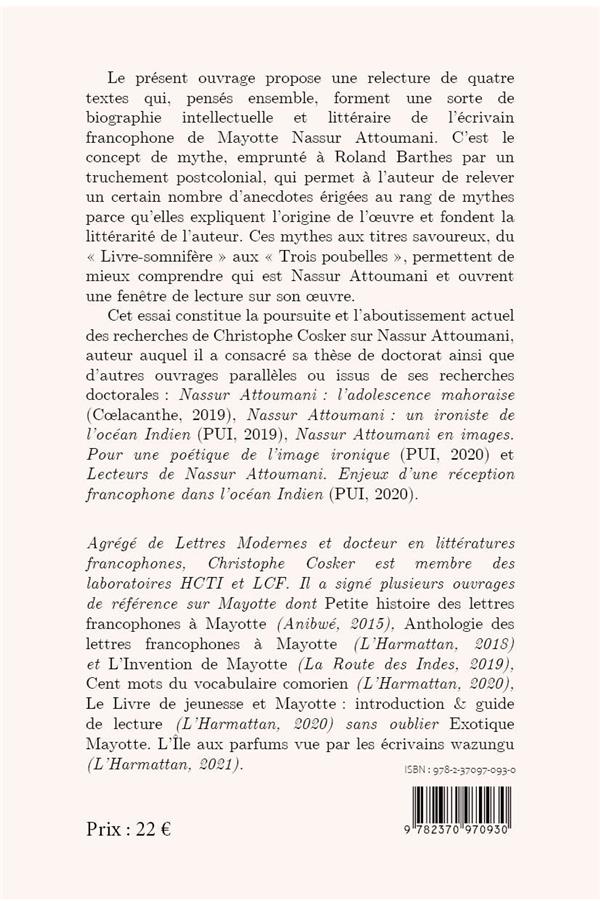 Quatrième de couverture de « NASSUR ATTOUMANI : MYTHOLOGIES »
