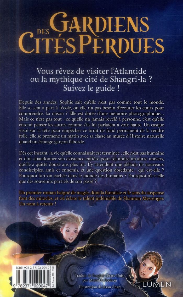 Quatrième de couverture de « Gardiens des cités perdues »