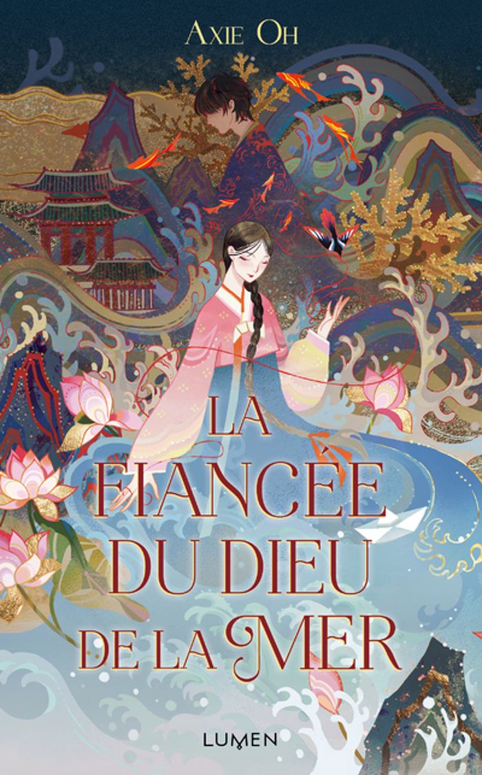 Couverture du livre « LA FIANCEE DU DIEU DE LA MER » de Axie Oh, librairie Les Contes Infusés à Corte