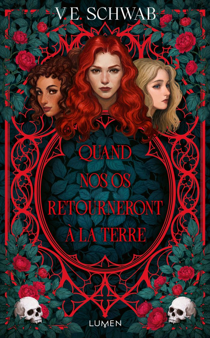 Couverture du livre « QUAND NOS OS RETOURNERONT A LA TERRE » de Schwab V. E., librairie Les Contes Infusés à Corte