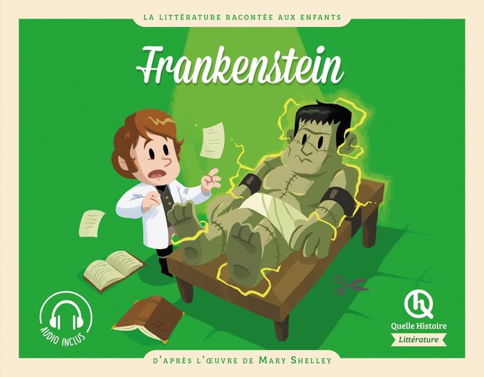 Couverture du livre « Frankenstein » de d'après l'oeuvre de Mary Shelley, librairie Les Contes Infusés à Corte