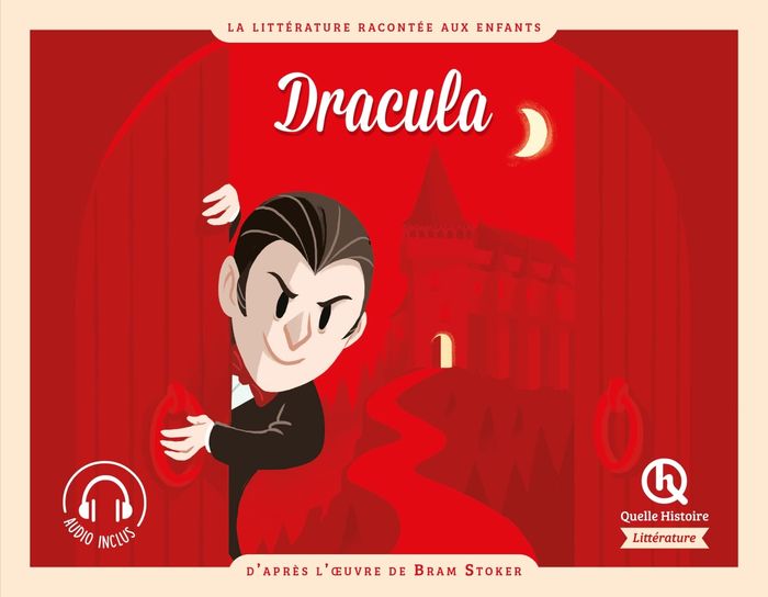 Couverture du livre « Dracula » de d'après l'oeuvre de Bram Stoker, librairie Les Contes Infusés à Corte