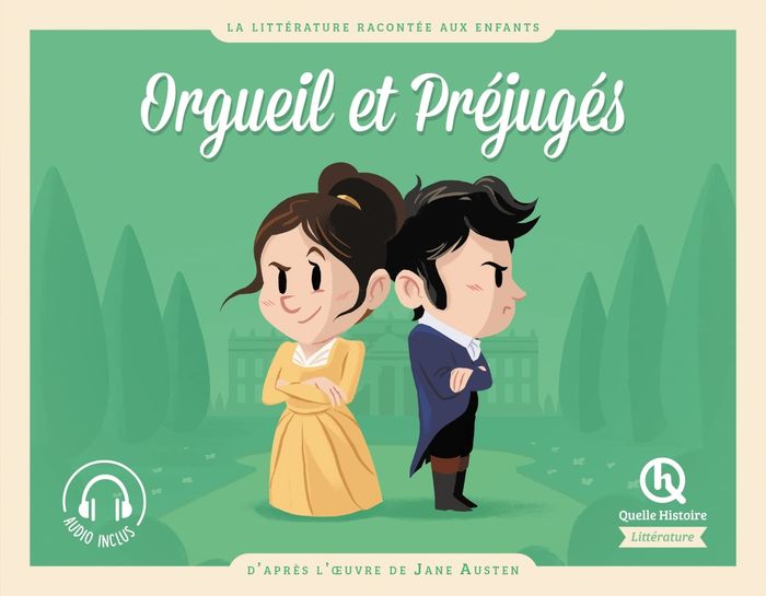 Couverture du livre « Orgueil et préjugés » de d'après l'oeuvre de Jane Austen, librairie Les Contes Infusés à Corte