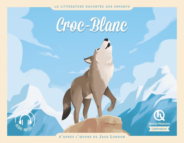 Couverture du livre « Croc-Blanc » de d'après l'oeuvre de Jack London, librairie Les Contes Infusés à Corte