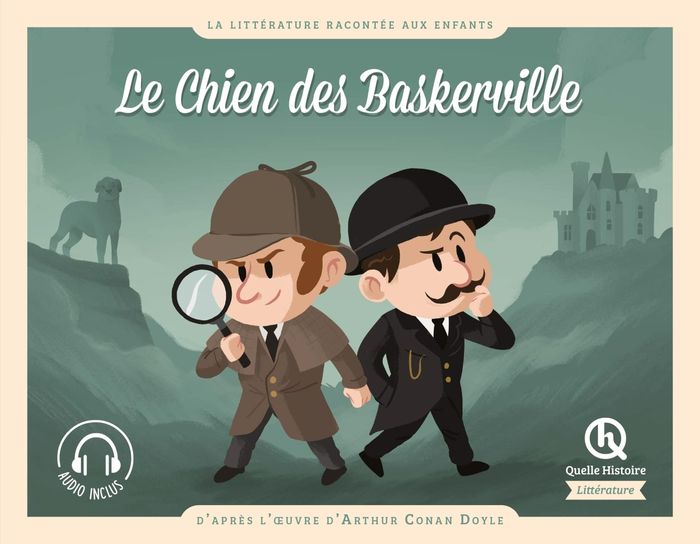 Couverture du livre « Sherlock Holmes : le chien des Baskerville » de d'après l'oeuvre d'Arthur Conan Doyle, librairie Les Contes Infusés à Corte