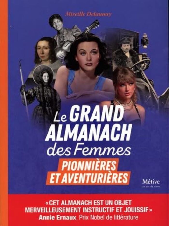 Couverture du livre « Le grand almanach des femmes pionnières et aventurières » de Mireille Delaunay, librairie Les Contes Infusés à Corte