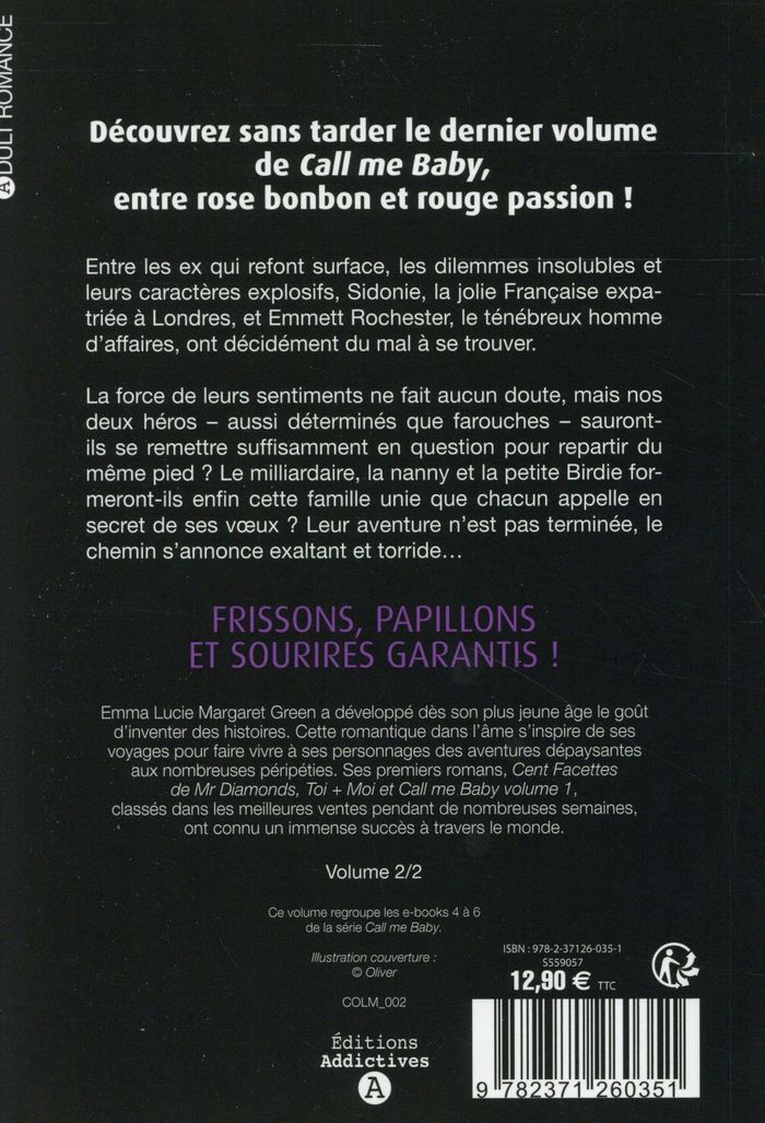 Quatrième de couverture de « Call me baby »