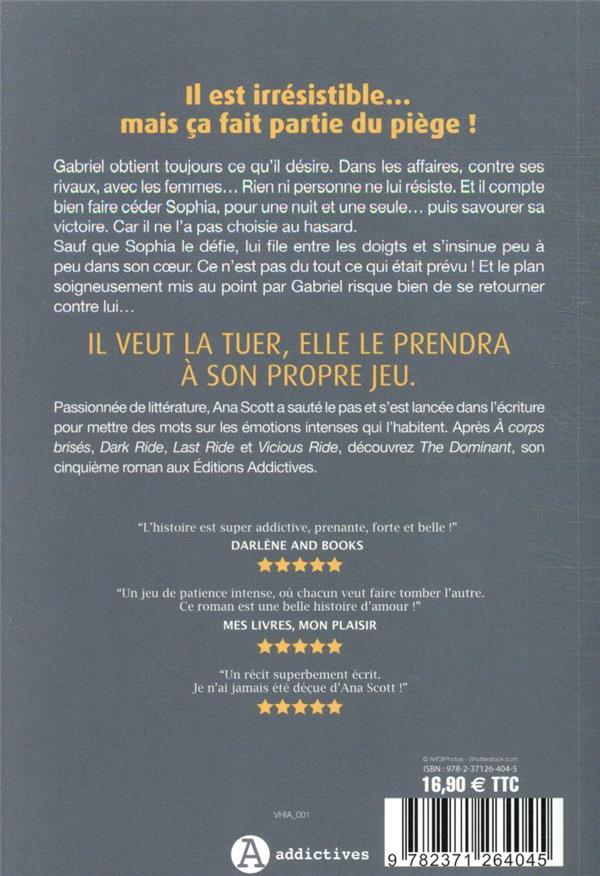 Quatrième de couverture de « The dominant »