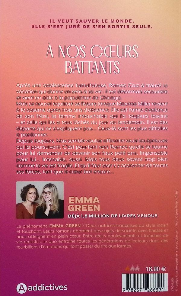 Quatrième de couverture de « À nos coeurs battants »