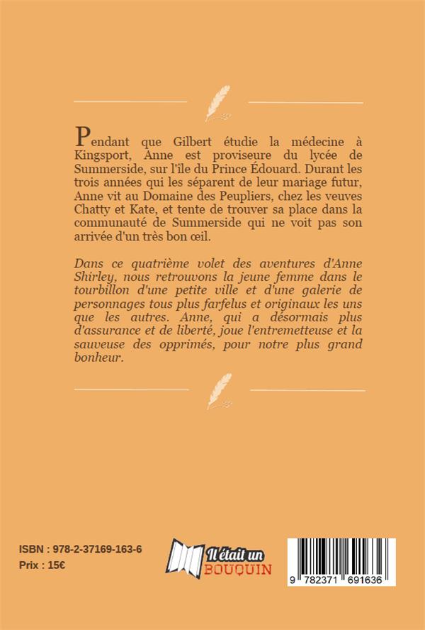 Quatrième de couverture de « Anne au domaine des Peupliers »