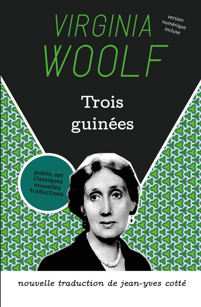 Couverture du livre « Trois guinées » de Virginia Woolf, librairie Les Contes Infusés à Corte