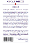 Quatrième de couverture de « Salomé : drame en un acte »