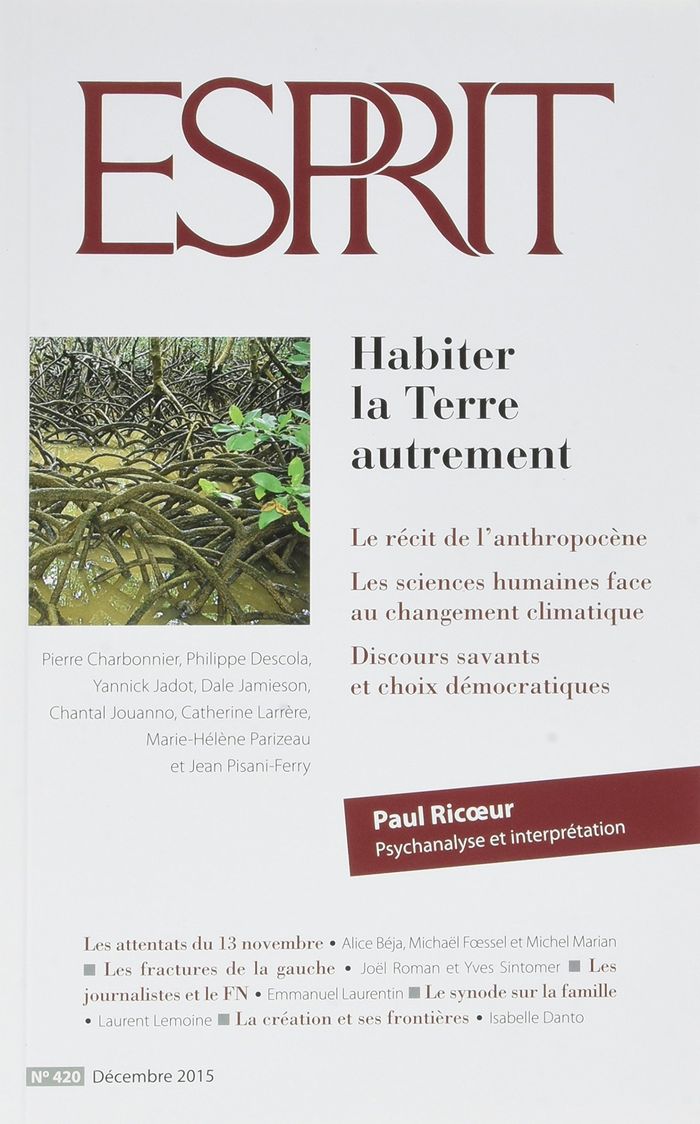 Couverture du livre « ESPRIT - HABITER LA TERRE AUTREMENT - DECEMBRE 2015 » de Collectif, librairie Les Contes Infusés à Corte