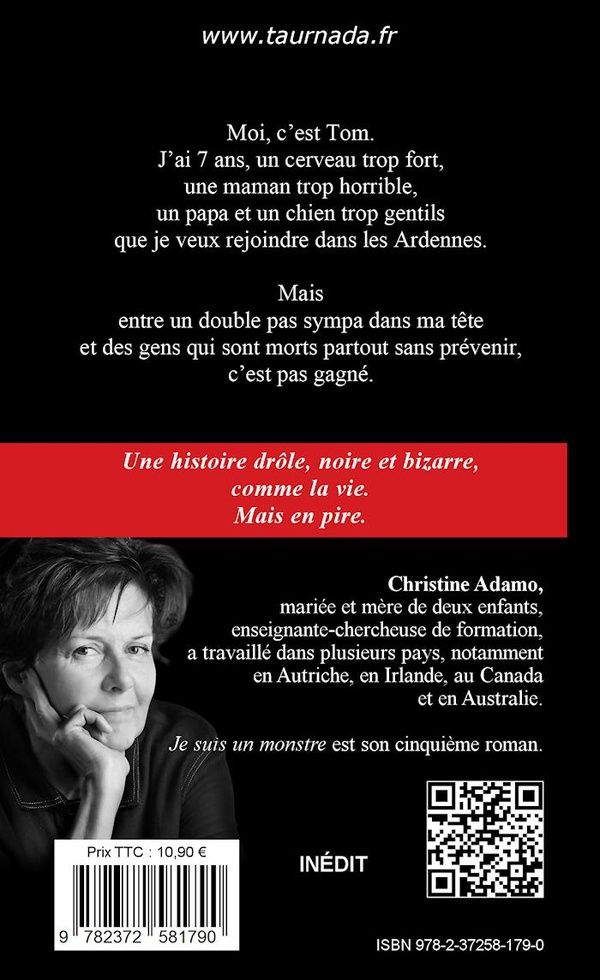 Quatrième de couverture de « Je suis un monstre »