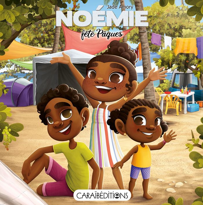 Couverture du livre « Noémie fête Pâques » de Jade Amory, librairie Les Contes Infusés à Corte