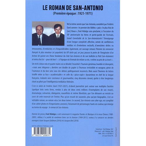 Quatrième de couverture de « SAN-ANTONIO POUSSA LA PORTE ET FREDERIC DARD ENTRA - LE ROMAN DE SAN-ANTONIO (PREMIERE EPOQUE 1921-1 »