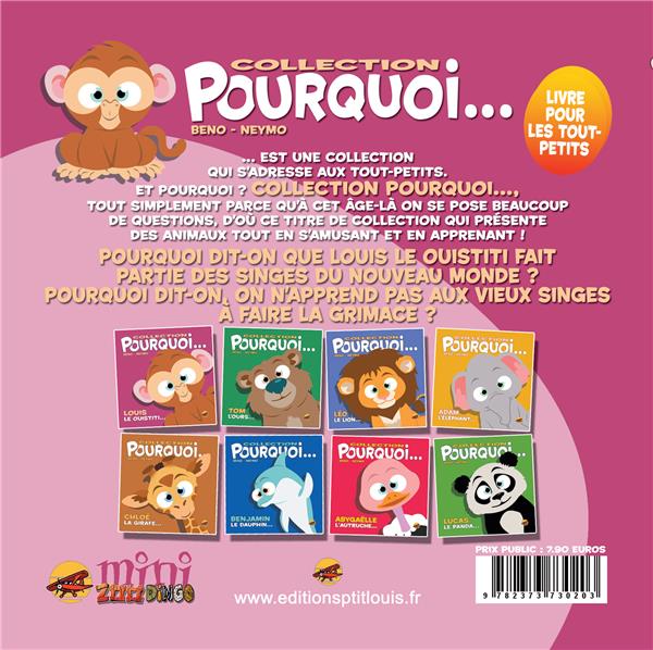 Quatrième de couverture de « COLLECTION POURQUOI... - LOUIS, LE OUISTITI »