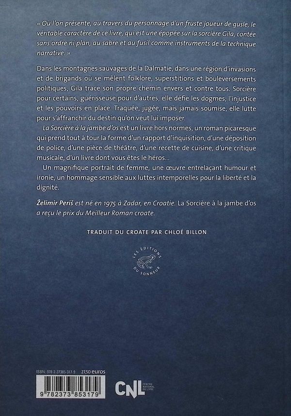 Quatrième de couverture de « LA SORCIERE A LA JAMBE D'OS »