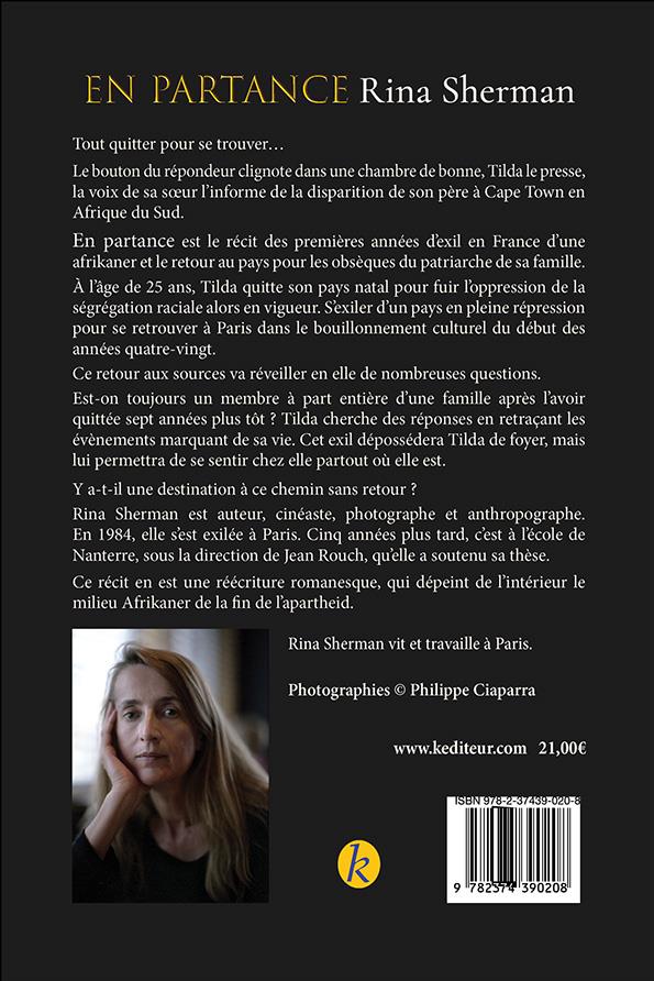 Quatrième de couverture de « EN PARTANCE »