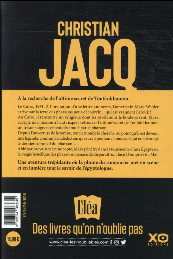 Quatrième de couverture de « Toutânkhamon : l'ultime secret »