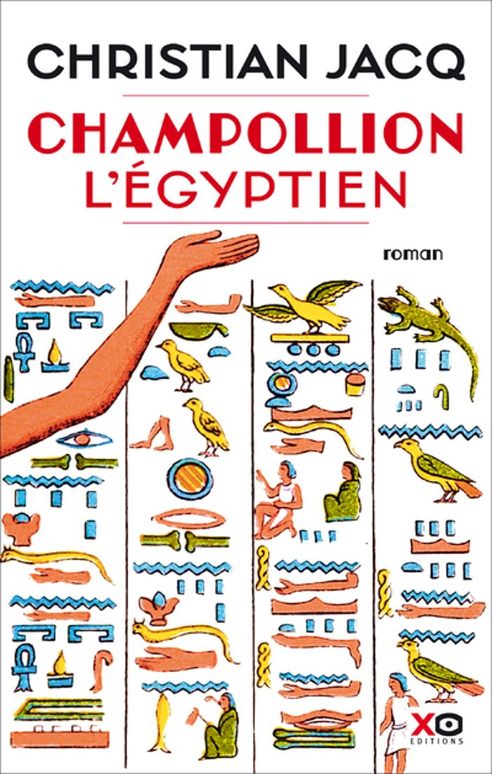 Couverture du livre « Champollion l'Égyptien » de Christian Jacq, librairie Les Contes Infusés à Corte