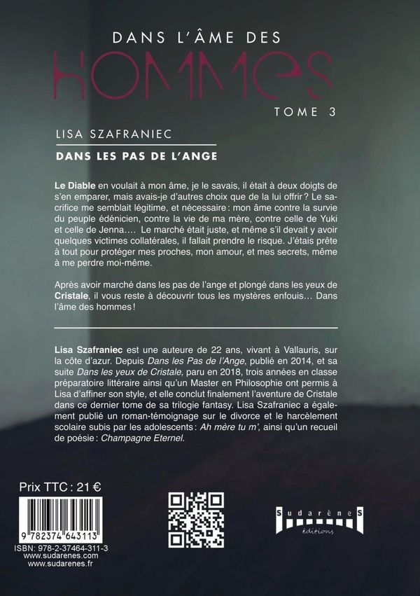 Quatrième de couverture de « DANS LES PAS DE L'ANGE - TOME 3 - DANS L'AME DES HOMMES »