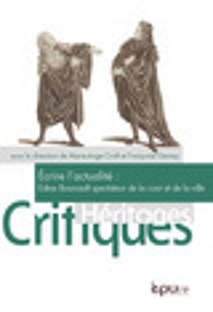 Couverture du livre « ECRIRE L'ACTUALITE : EDME BOURSAULT SPECTATEUR DE LA COUR ET DE LA VILLE » de Marie-Ange Croft, librairie Les Contes Infusés à Corte