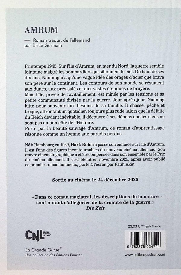 Quatrième de couverture de « Amrum »