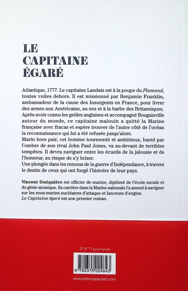 Quatrième de couverture de « Le capitaine égaré : roman »