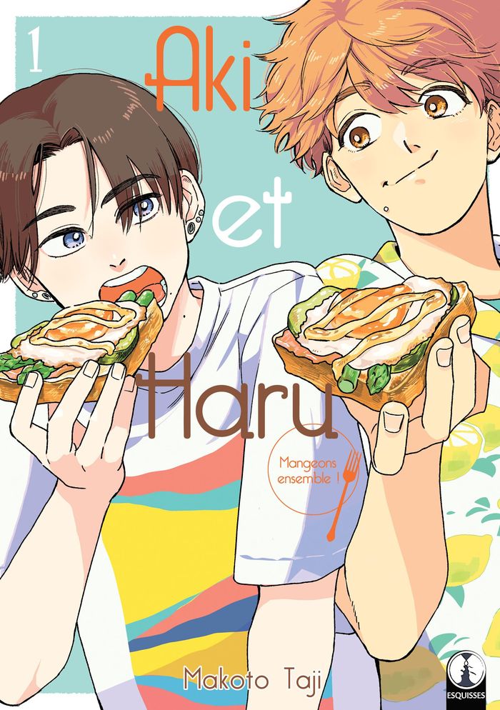 Couverture du livre « Aki et haru : mangeons ensemble ! » de Makoto Taji, librairie Les Contes Infusés à Corte