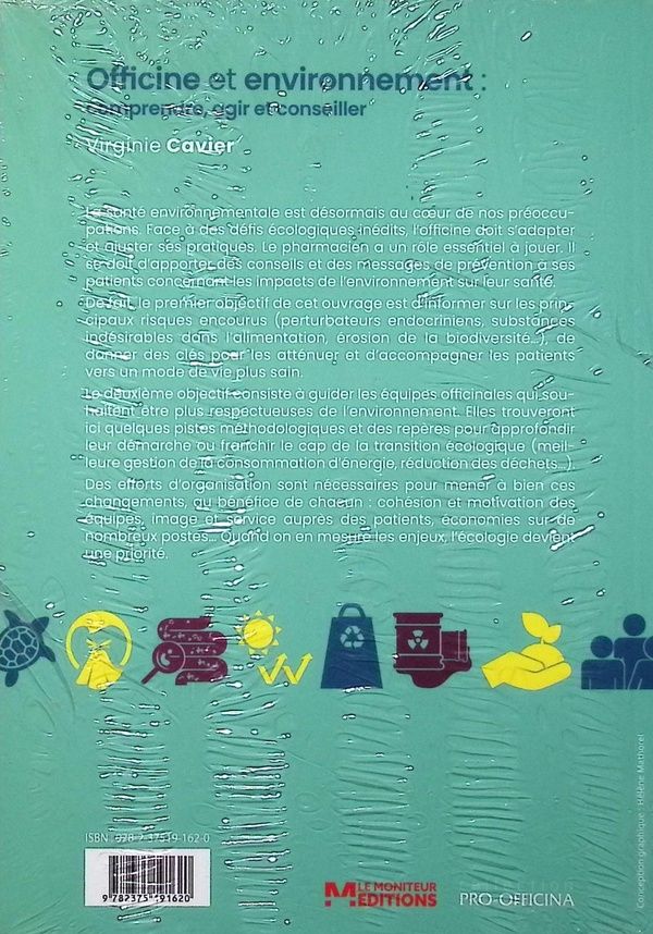 Quatrième de couverture de « Officine et environnement : comprendre, agir et conseiller »