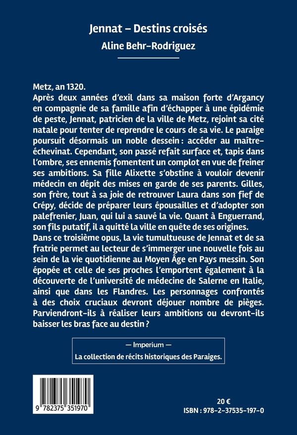 Quatrième de couverture de « Jennat : destins croisés »