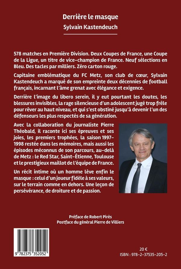 Quatrième de couverture de « Derrière le masque »