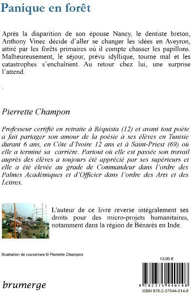 Quatrième de couverture de « PANIQUE EN FORET »