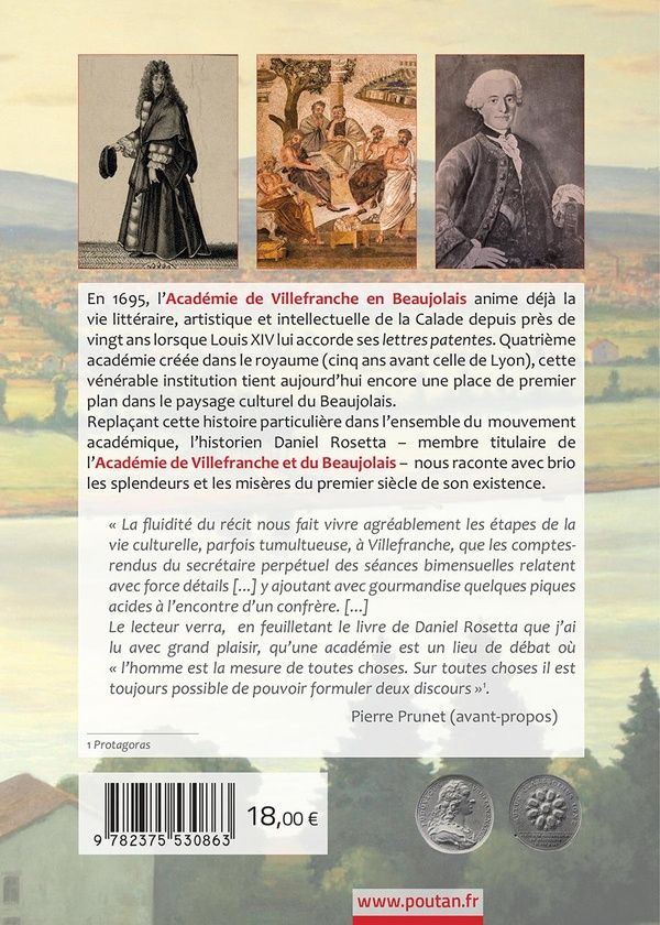 Quatrième de couverture de « L'ACADEMIE DE VILLEFRANCHE EN BEAUJOLAIS SOUS L'ANCIEN REGIME - 1677-1793 »