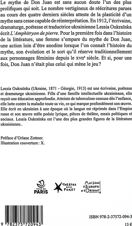 Quatrième de couverture de « L'amphitryon de pierre : Kutaisi, 1912 : drame »